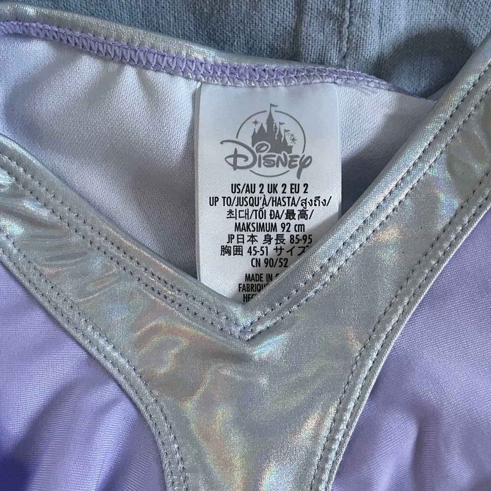 NEW Disney‎ Parks The Little Mermaid Girls 3-Piece Swimsuit Set Tail Skirt Sz 2